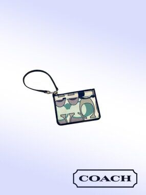 Coach Ashley Scarf Print Card Wristlet – Blue Multi